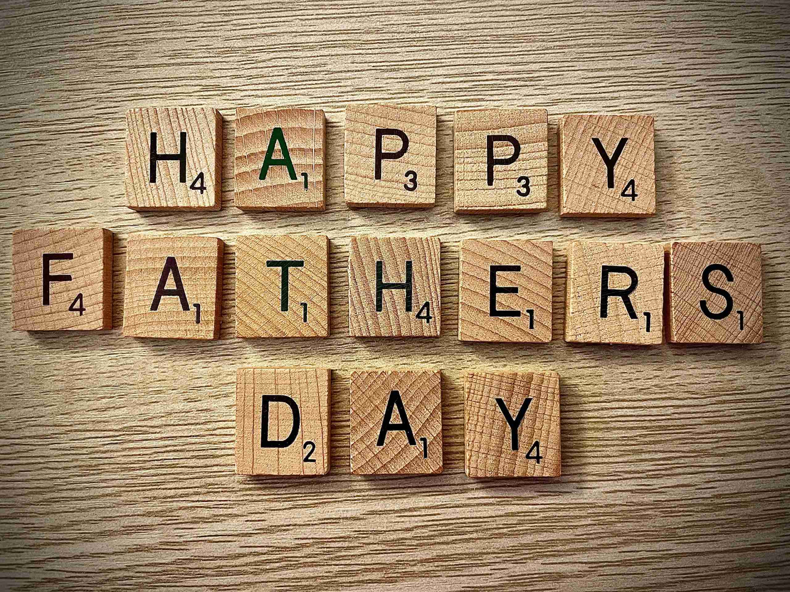 Happy Fathers Day photo with Scrabble Letters.